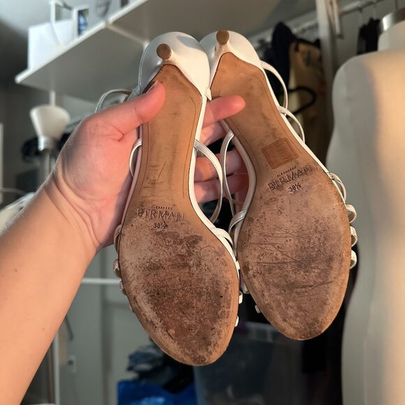 Alexandre Birman White Strappy Stiletto Sandals - Picture 7 of 11